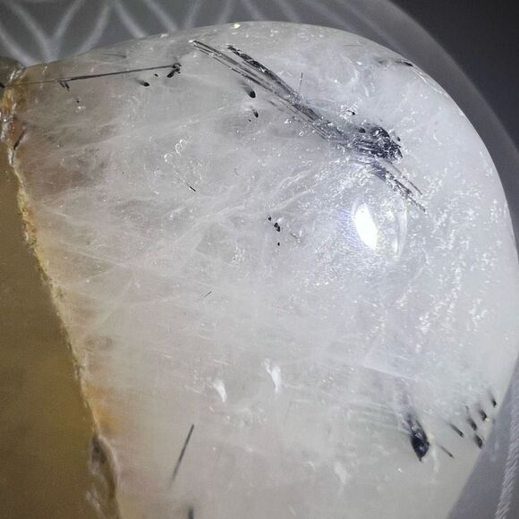 Black Rutilated Quartz Heart Carving (#2) - Picture 5 of 12